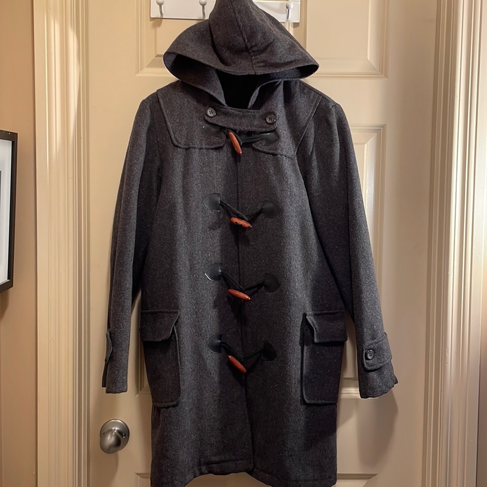 Grey wool pea coat